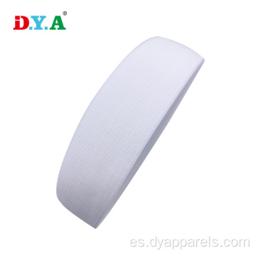 Venta caliente Cinta de elástica tejida blanca 45 mm